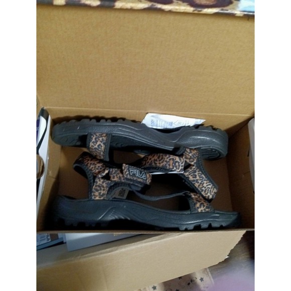 COPY - Fila Women's Andros Adjustable Strap Sandal, Leopard Print 11 - Picture 4 of 6